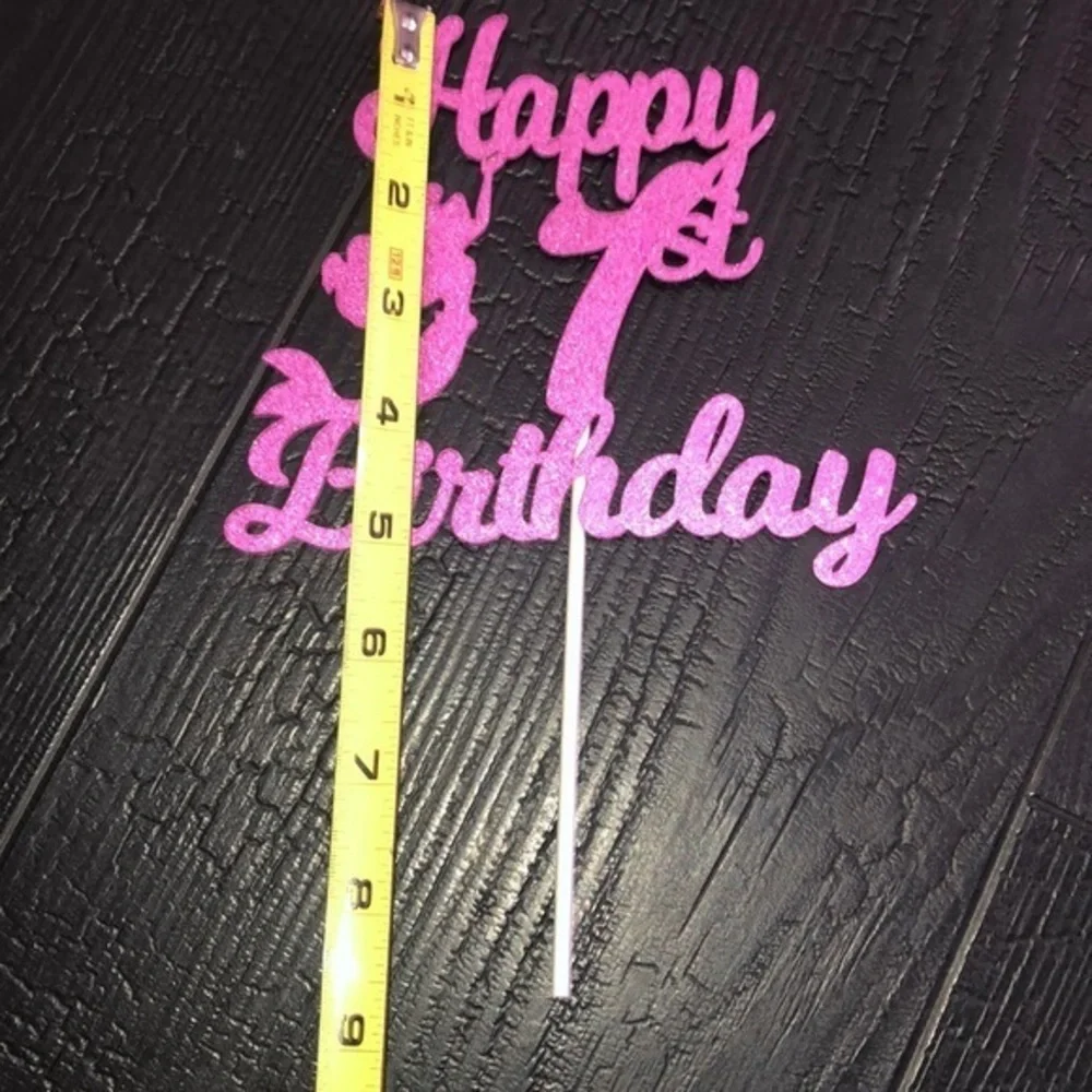 Happy 1st Birthday Cake Topper Pick‎ Mermaid Theme